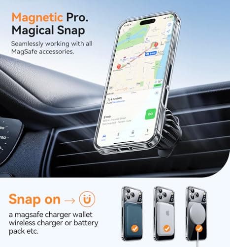 Coque Magnétique pour iPhone 17 Pro Max (6,9 Pouces), Compatible avec MagSafe, Housse Étui de Protection Antichoc et à P