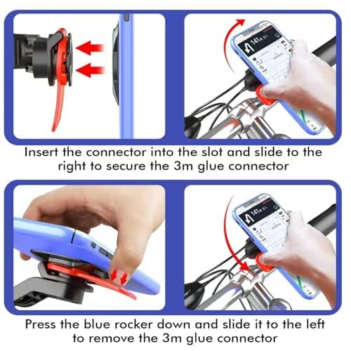 Support Téléphone Scooter Rotatif Amortissant : compatible Smartphones, pour Vélo, Trottinette, Quad - Rotatif 360°