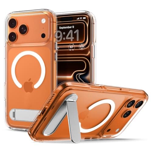 Coque iPhone 17 Pro Max 2025 avec Support 360° MagFit, DuraClear Ultra Hybrid S - Blanc