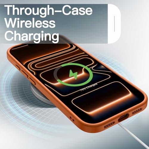 JETech Coque Mat Militaire iPhone 17 Pro, Protection contre les Chutes et Caméra pour 6,3 Pouces (Orange)