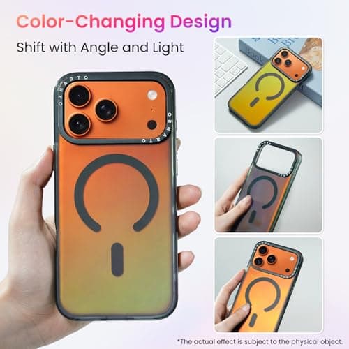 Coque Magnétique ORNARTO pour iPhone 17 Pro 6,3" MagSafe Iridescente Recyclée Global Recycled Standard