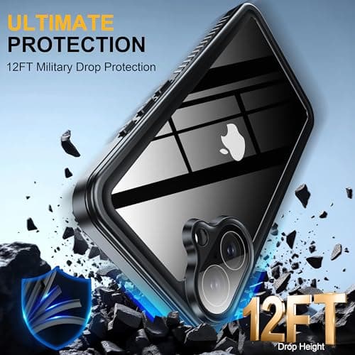 ANTSHARE Coque iPhone 17 Étanche Antichoc, IP68 Waterproof, Intégrale 360 degres Incassable [ProtectionCamera+Écran] (6.