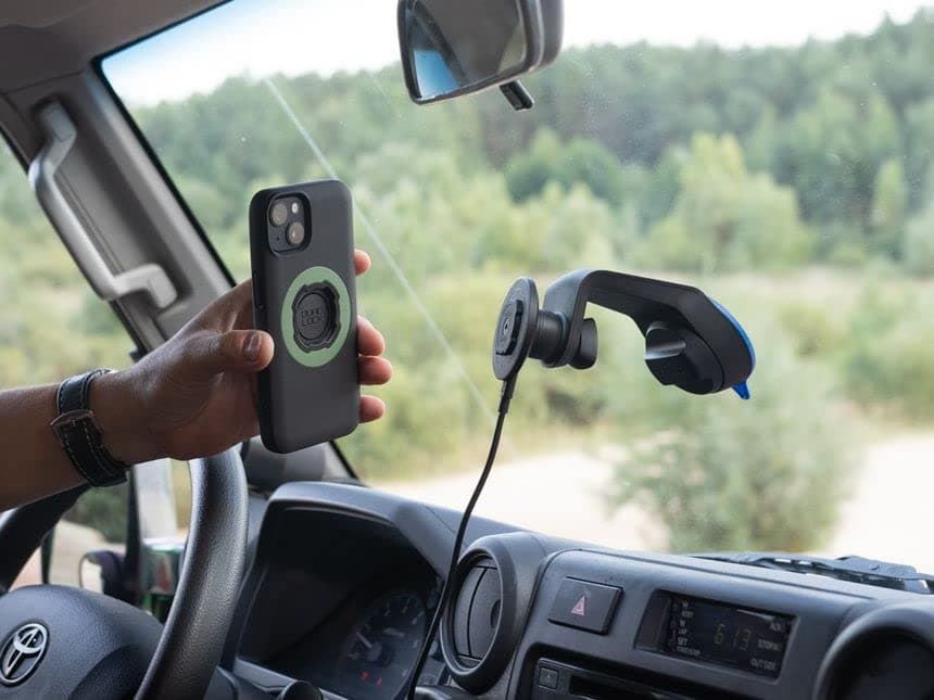 Ventouse Quad Lock Pare-Brise/Tableau De Bord Support Téléphone Universel pour iPhone, Galaxy et Pixel

Véhicule Quad Lo