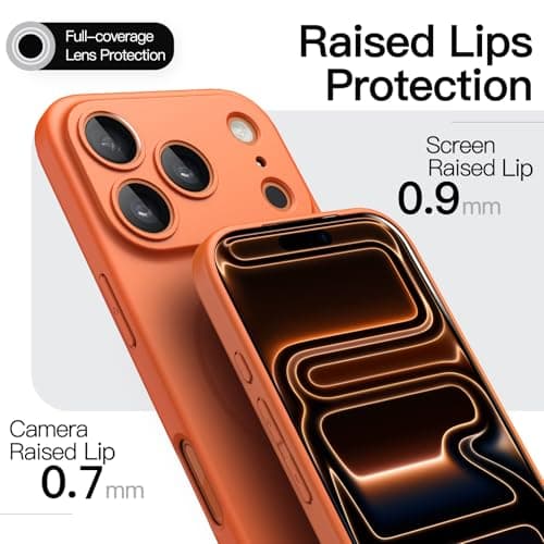 JETech Coque Magnétique Fine pour iPhone 17 Pro Max, Étui Housse Minimaliste Compatible MagSafe (Orange)  
JETech Coque
