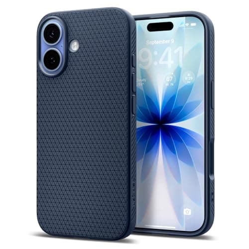 Spigen Coque Liquid Air pour iPhone 17 Édition 2025 - Flexible Bleu Marin