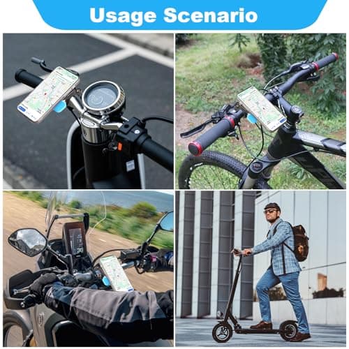 Solryn Porte-Smartphone pour Moto Imperméable Amortisseur de Vibrations Compatible avec Smartphones Universel Support Té