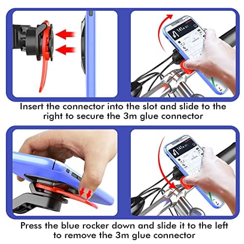 Support de téléphone Kisbeibi pour vélo, compatible moto, noir