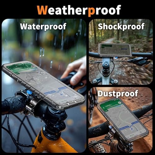 Cozycase Support Velo Moto Etanche pour Samsung Galaxy S25 - Support Anti Vibration Metal Telephone Pluie S25 Bike Holde