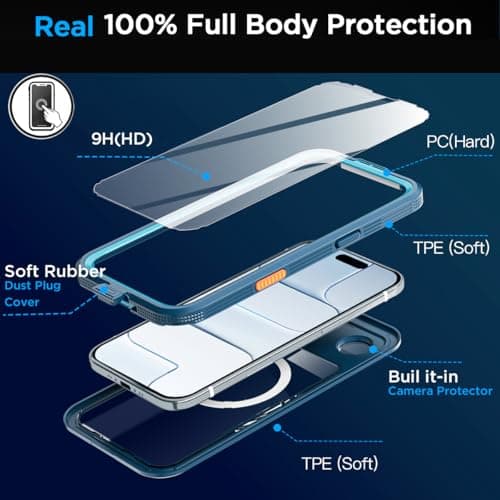 AICase Coque Étanche pour iPhone 17 Air - Protection IP68, Support MagSafe, Résistante à l'Eau, à la Neige, aux Chocs et