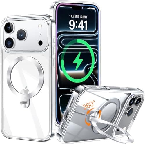 HaloArt 360° Rolatif Support Magnétique Coque pour iPhone 17 Pro Max | Puissance Magnétique Maximale & Protection Milita