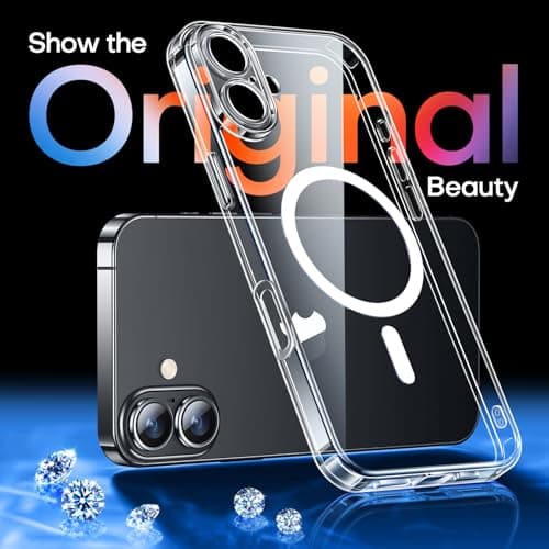COQUE MAGNETIQUE CANSHN POUR IPHONE 17 PROTECTION COMPLÈTE MAGSAFE CAMÉRA BLANC TRANSPARENT RÉCUPÉRÉ GRS RCS Blended GRS