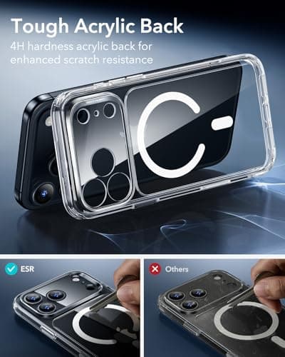 <think>

</think>

Coque ESR pour iPhone 17 Pro Max, Protection Caméra, Compatible MagSafe, Étui Militaire Antichute, Tr