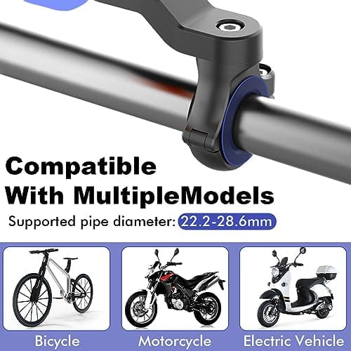 Kisbeibi Support de téléphone rotatif à 360° pour moto, universel, pour la plupart des GPS et smartphones de 4,7 à 7,2 p