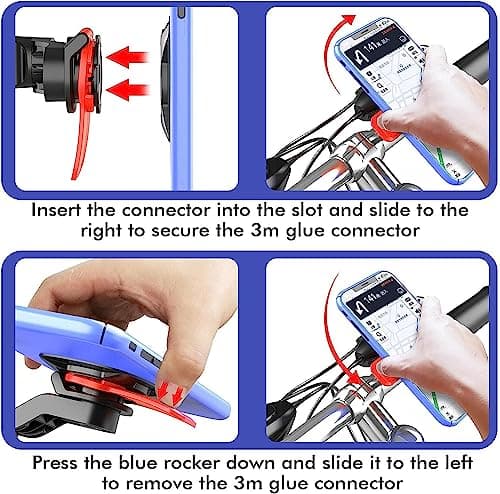 Support de téléphone Taomeng pour Moto universel, adapté aux vélos et motos, rotatif de 360° et facile à amovir, pour ut