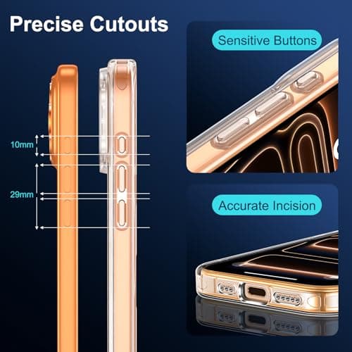 Helssitot Coque Magnétique iPhone 17 Pro Transparente + 2 Verres Trempés Anti-Espion Compatible MagSafe Militaire Protec