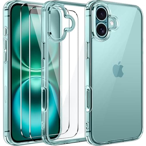 Anti-Jaunissement Clair Coque Ivoler pour iPhone 17 Pro Max | Protection Militaire Antichoc | Verre Trempé Transparent — Vert