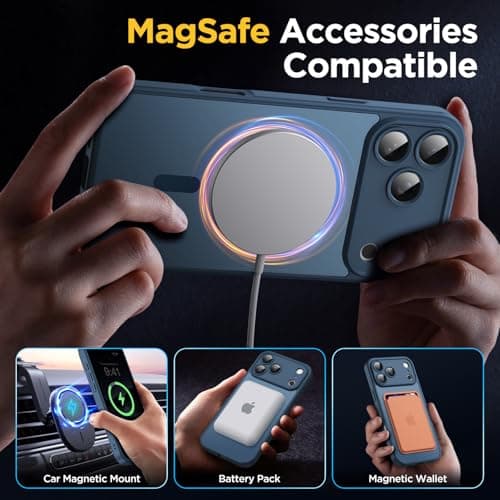 Oududianzi Coque iPhone 17 Pro Max MagSafe Bleu Global Recycled Standard