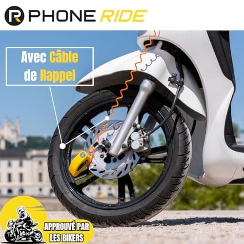 Antivol Motoavec Alarme Puissante 110dB | Jaune Haute Sécurité