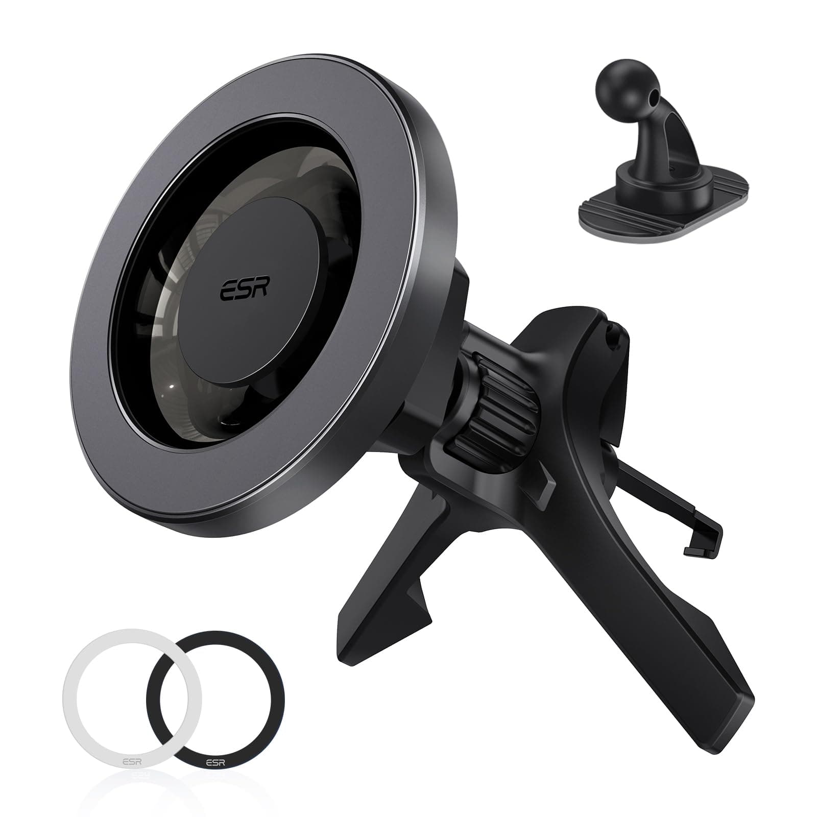 <think>
Okay, the user provided a product title for an ESR phone car mount that is magnetic and compatible with MagSafe.