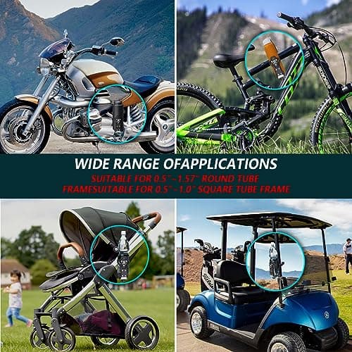 Porte-gobelet Mathtoxyz pour moto et ATV 50-90mm, compatible avec toutes bouteilles 1,3 à 4 cm, pour vélo et scooter
