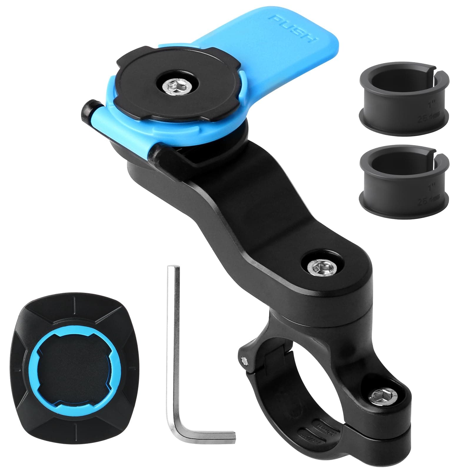 Solryn Porte-Smartphone pour Moto Imperméable Amortisseur de Vibrations Compatible avec Smartphones Universel Support Té