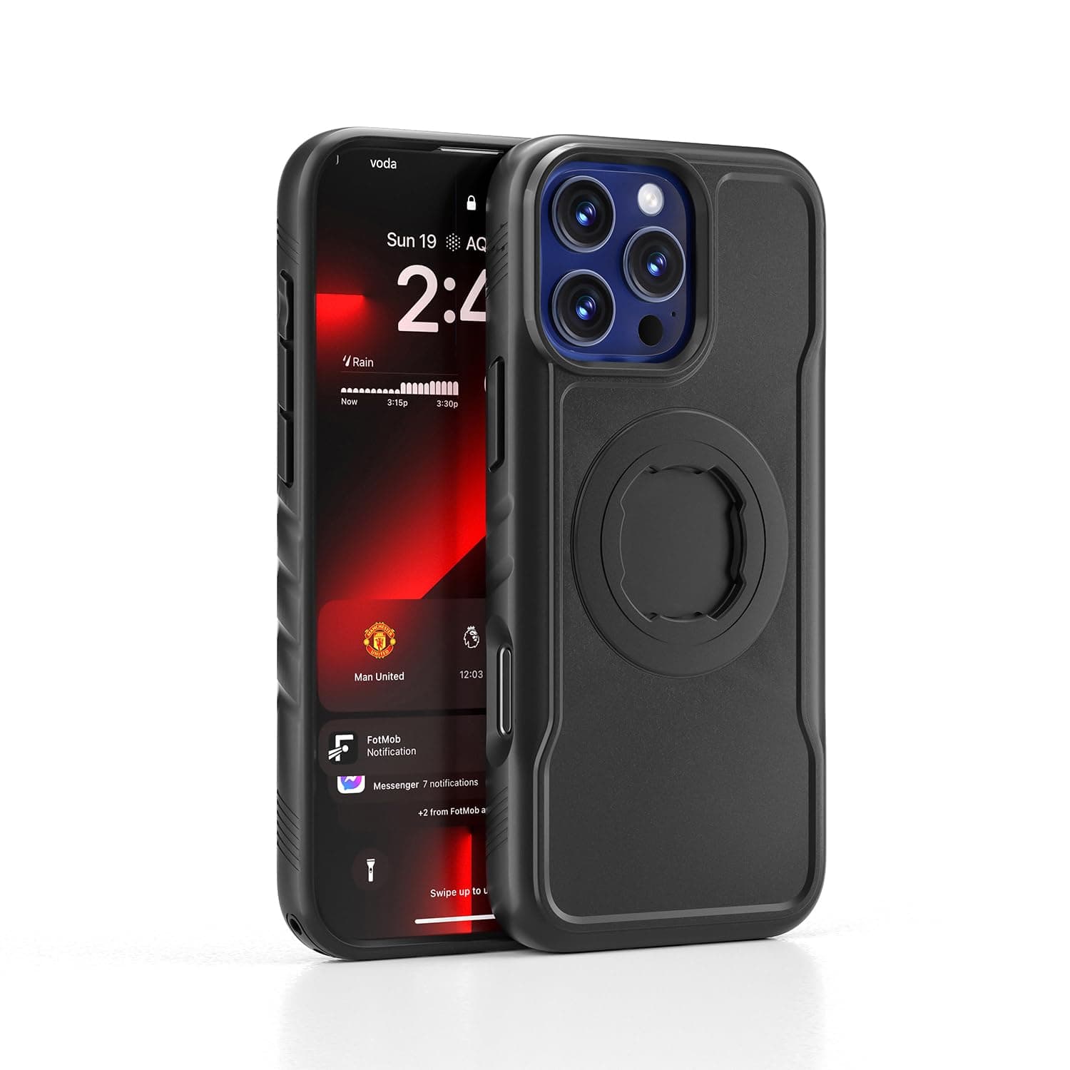Coque iPhone 17 Pro Max Anti-Choc Magsafe Compatible Vélo VTT Moto Étui Click-Lock Support Vélo