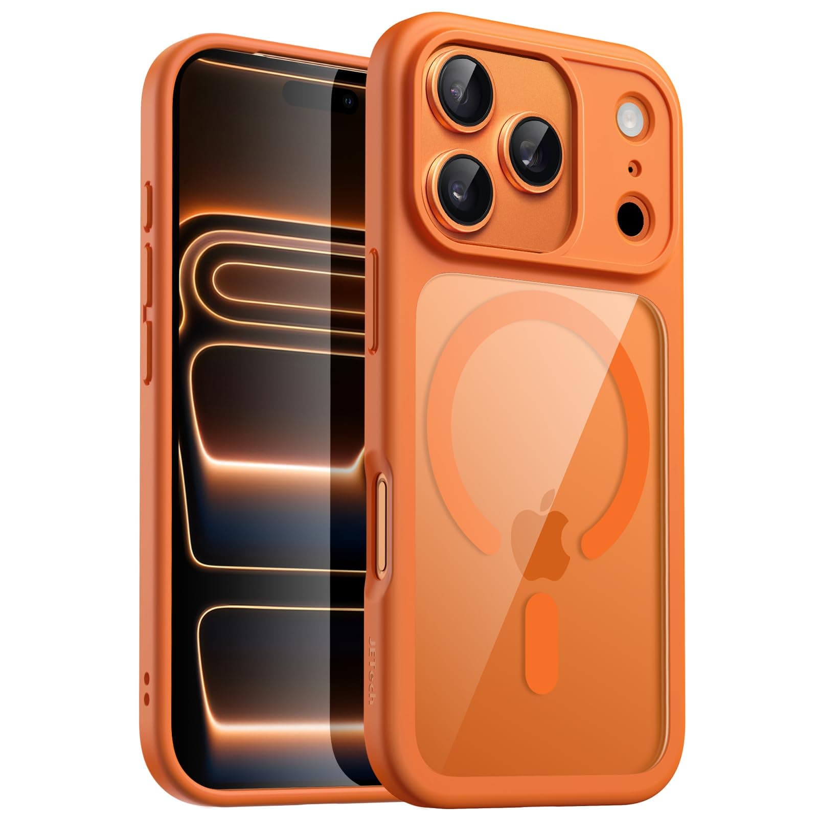 JETech Coque Magnétique iPhone 17 Pro 6,3 Pouces MagSafe Étui Housse Antichoc (Orange)  
JETech Coque Magnétique iPhone