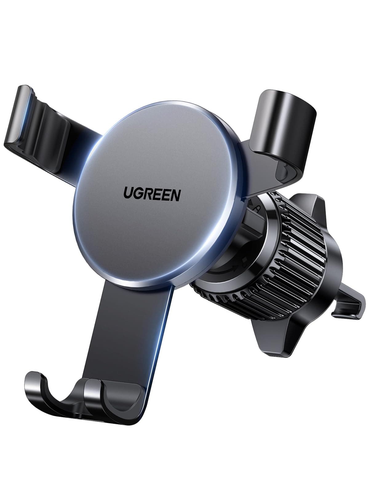 UGREEN Support Téléphone Voiture Gravité Noir Compatible iPhone 17 Pro Max Air 16 15 14 Galaxy S25 S24 Pixel 10 9 Aérati