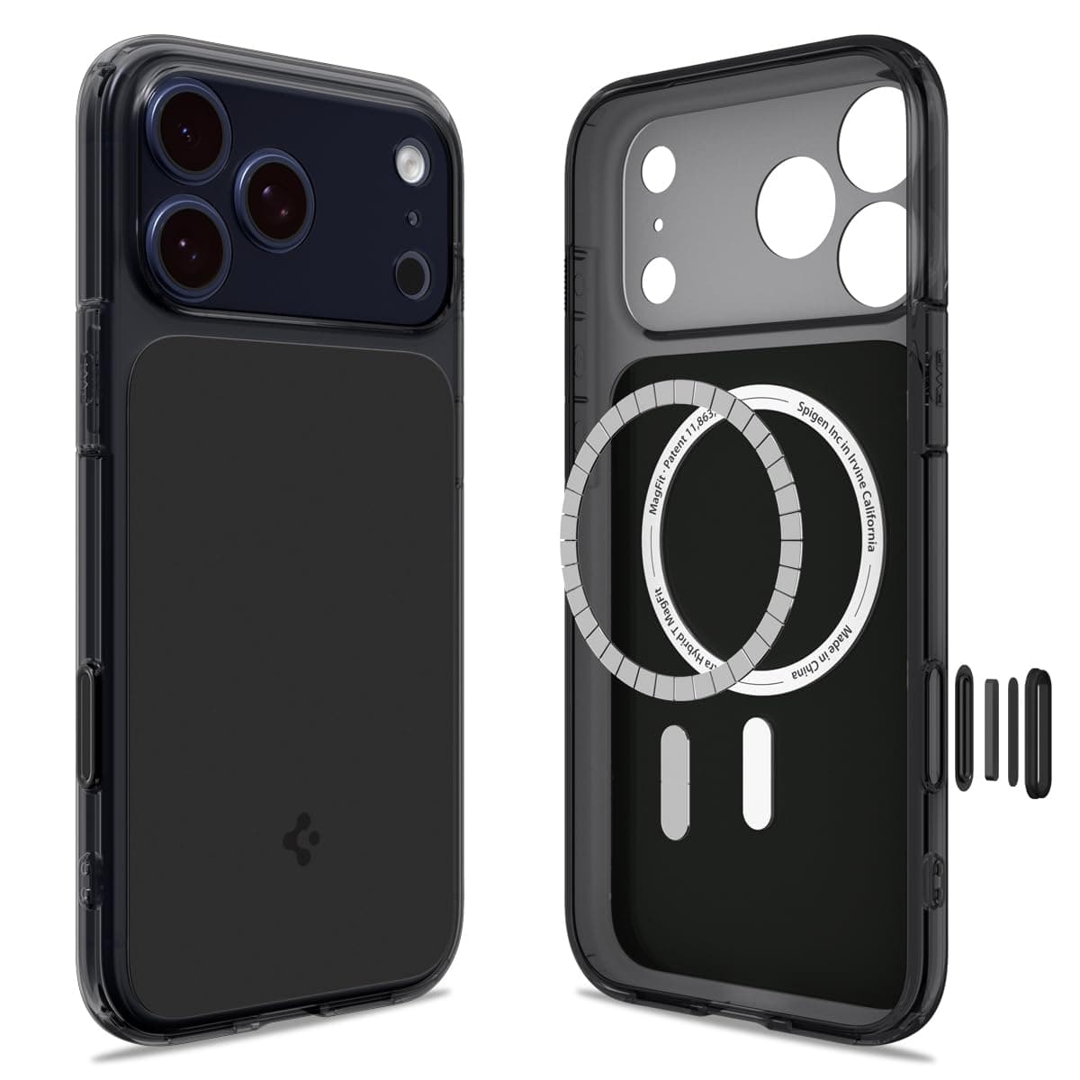 Spigen Coque iPhone 17 Pro Ultra Hybrid T MagFit DuraClear Noir Mat - Bonne protection, amélioration caméra, design mat