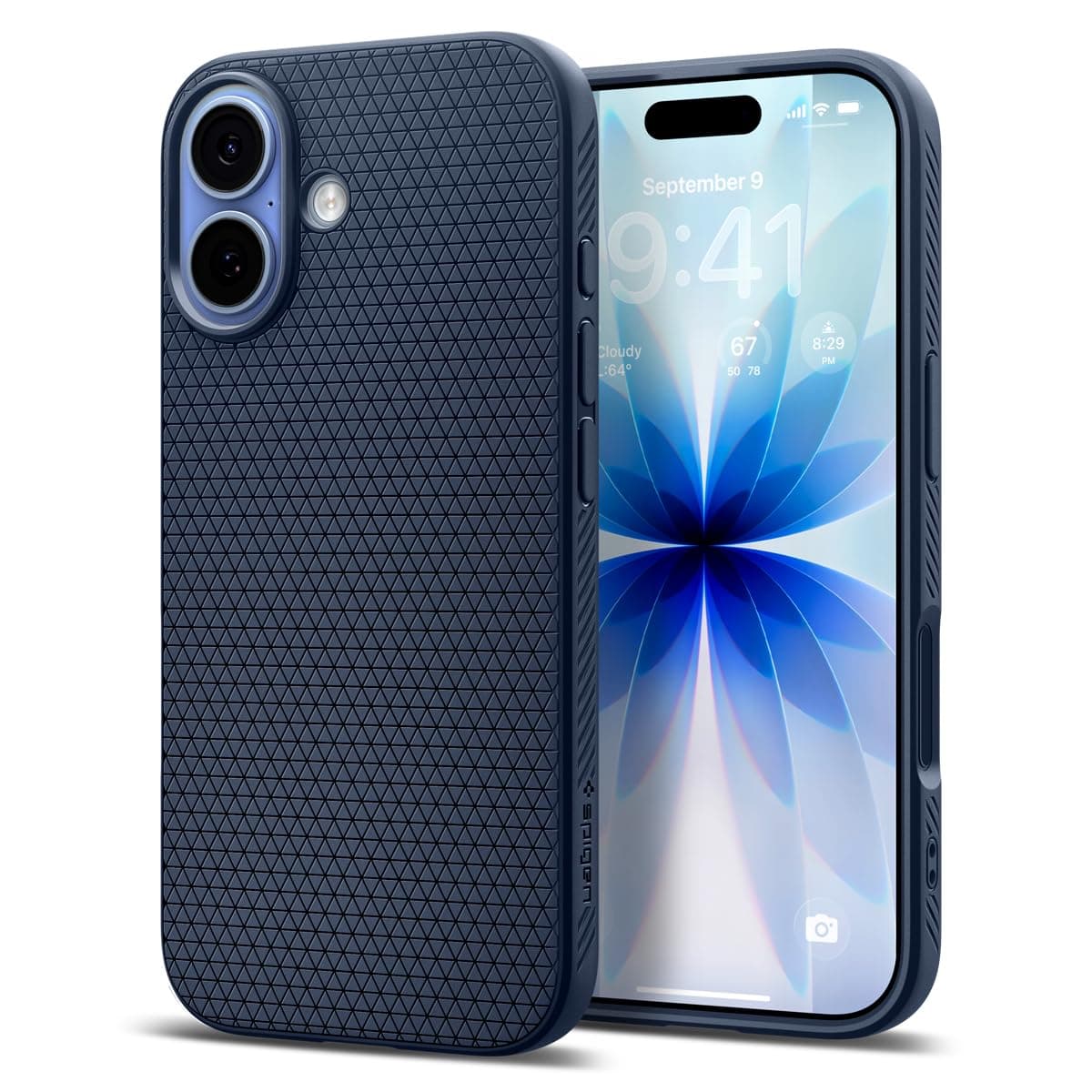 Spigen Coque Liquid Air pour iPhone 17 Édition 2025 - Flexible Bleu Marin