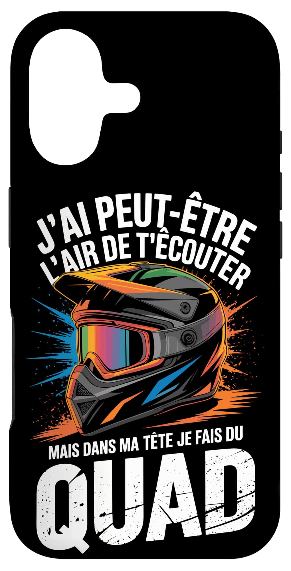 Coque J'Ai Peut-Être L'Air De T'Écouter Quad pour iPhone 17 Protection Avancée et Mode Multi-App فقالطة