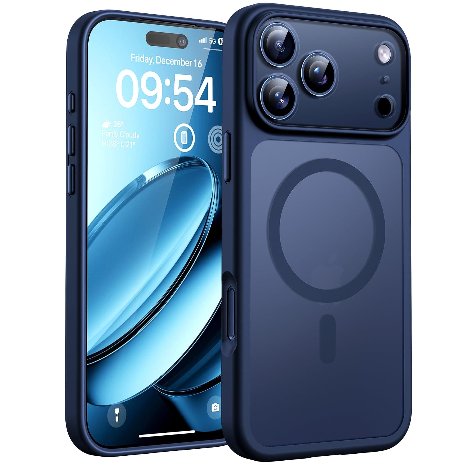 Coque magnétique ToCOL pour iPhone 17 Pro 6,3 Pouces | Anneau magnétique intégré | Protection améliorée de l'objectif |
