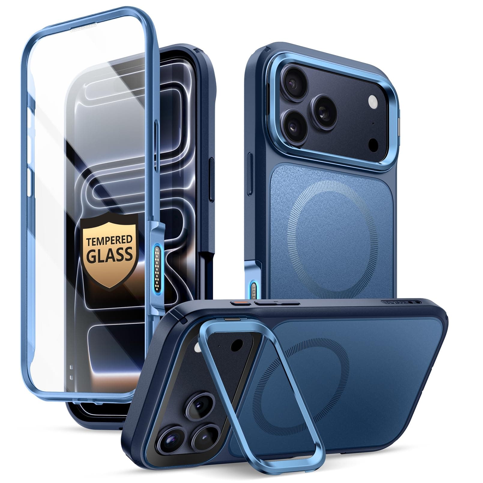 i-BLASON Ares Coque pour iPhone 17 Pro Max 6,9" 2025 | Protection d'Ecran Verre Trempé | Protection Magnétique MagSafe C