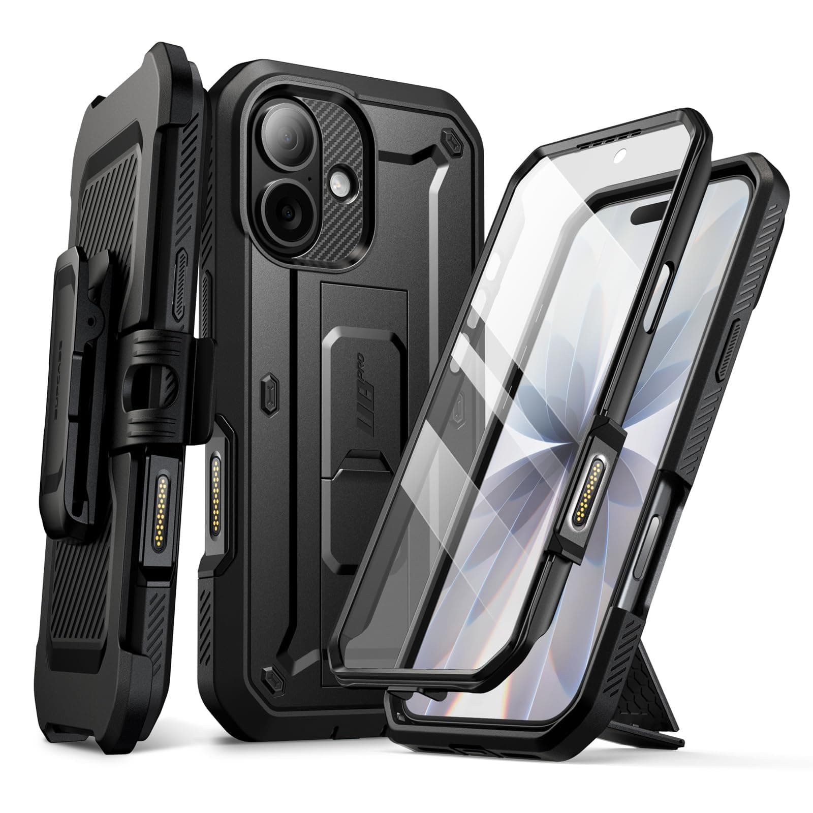 SUPCASE Coque pour iPhone 17 2025 [Protection Qualité Militaire & Béquille Intégrée] Coque Intégrale Robuste pour iPhone