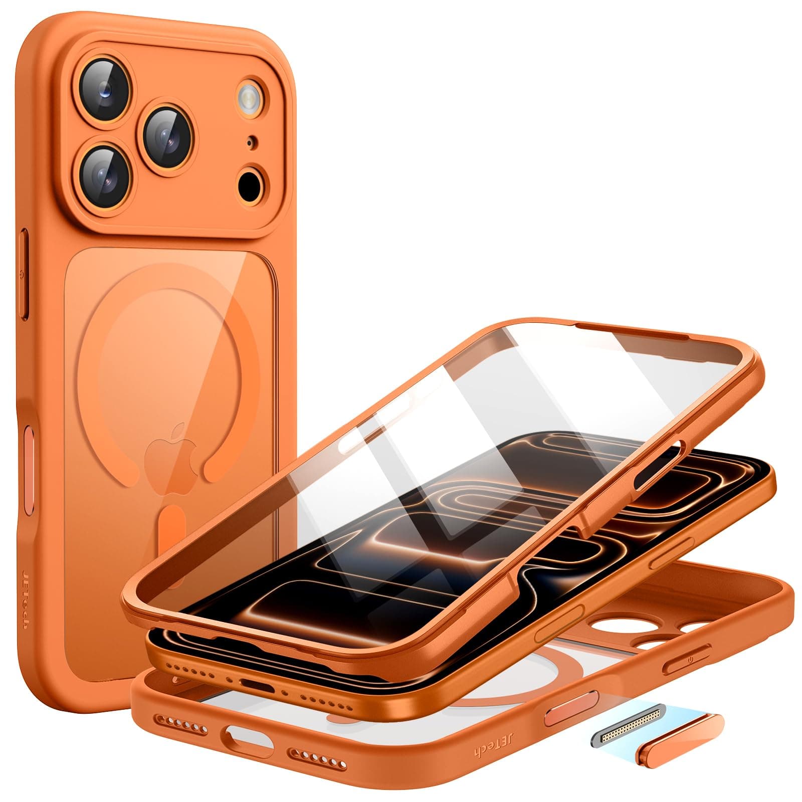 JETech Coque Protection pour iPhone 17 Pro Max - Orange  
JETech Coque MagSafe pour iPhone 17 Pro Max - Orange  
JETech