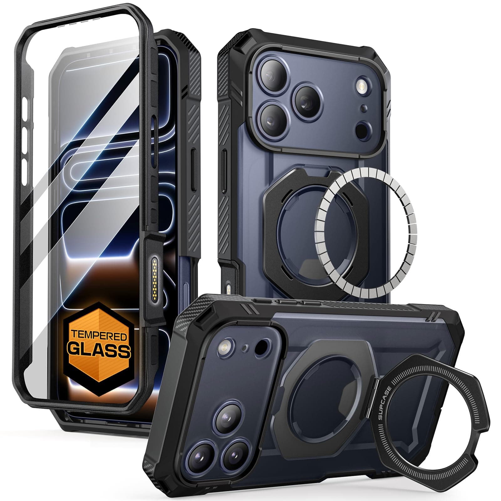 SUPCASE Coque pour iPhone 17 Pro Max 2025 avec Protection d'Ecran en Verre Trempé Noir
SUPCASE Coque pour iPhone 17 Pro
