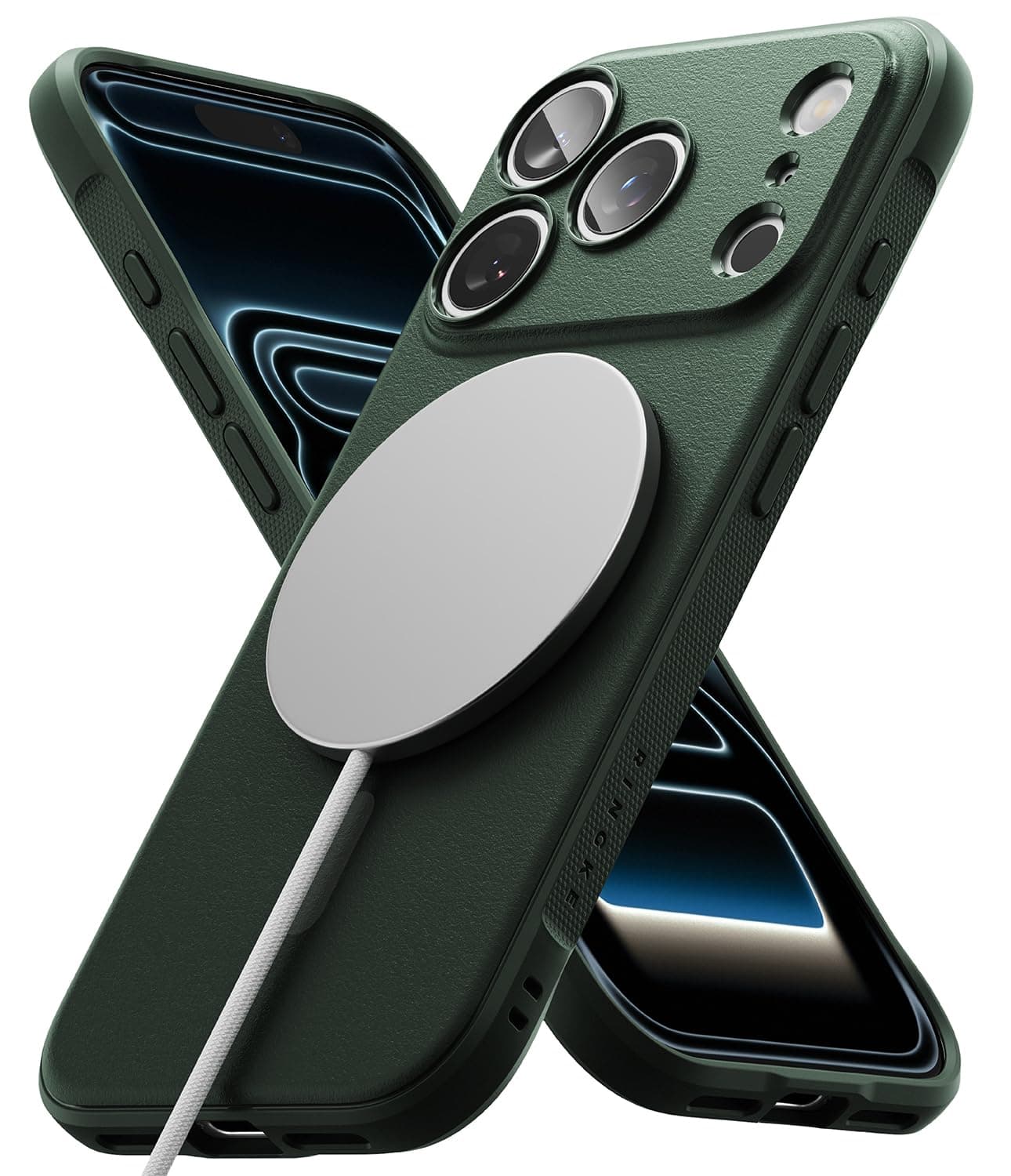 Ringke Coque Magnétique Antidérapante Compatible avec iPhone 17 Pro - Onyx Magnetic Souple – Durable et Étui Bandoulière