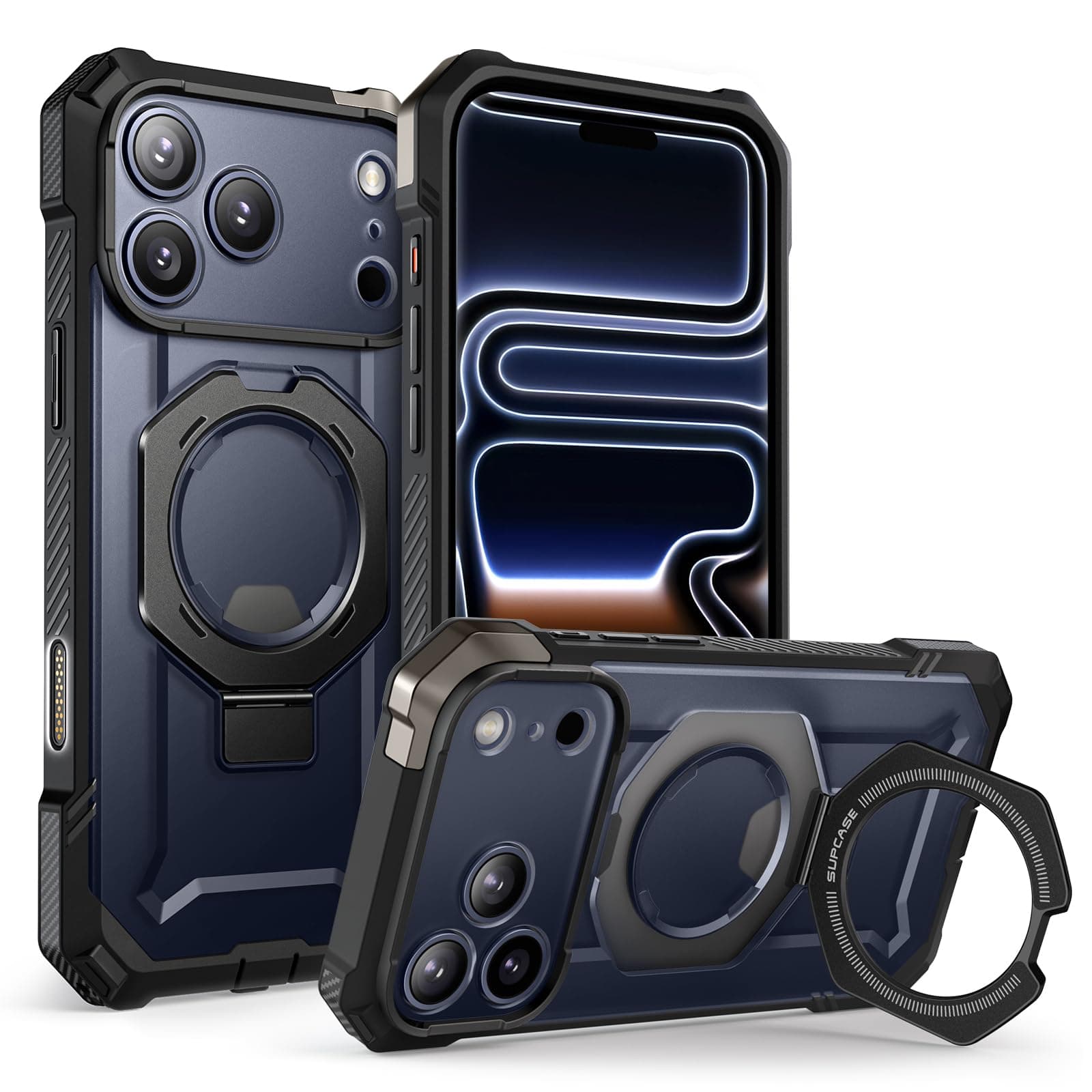 SUPCASE Coque MagSafe pour iPhone 17 Pro Max [Protection Antichute Qualité Militaire] (UB Grip) Noir