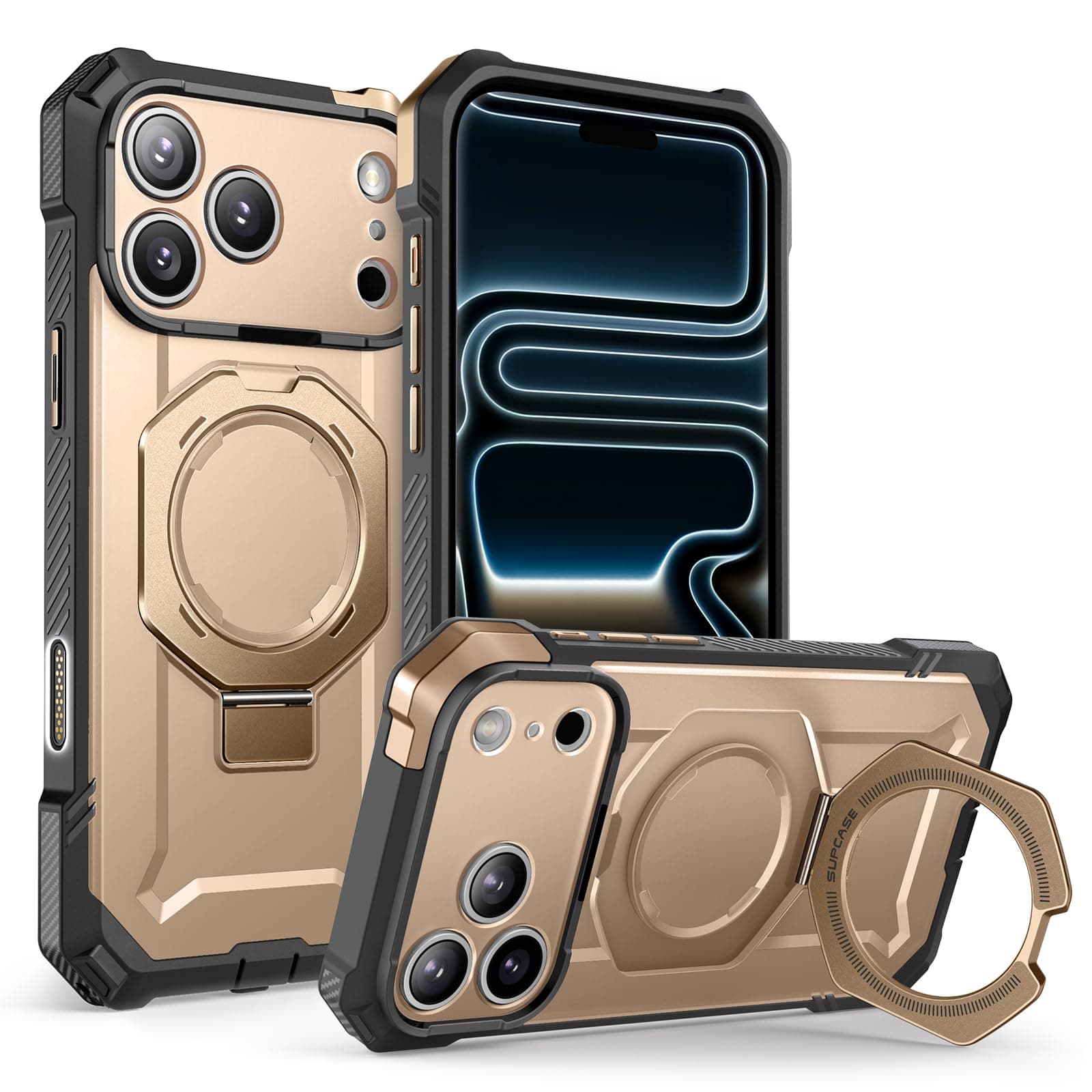 SUPCASE Coque MagSafe iPhone 17 Pro [Protection Militaire] [Support Métal Réglable] (UB Grip) Coque Magnétique Robuste p