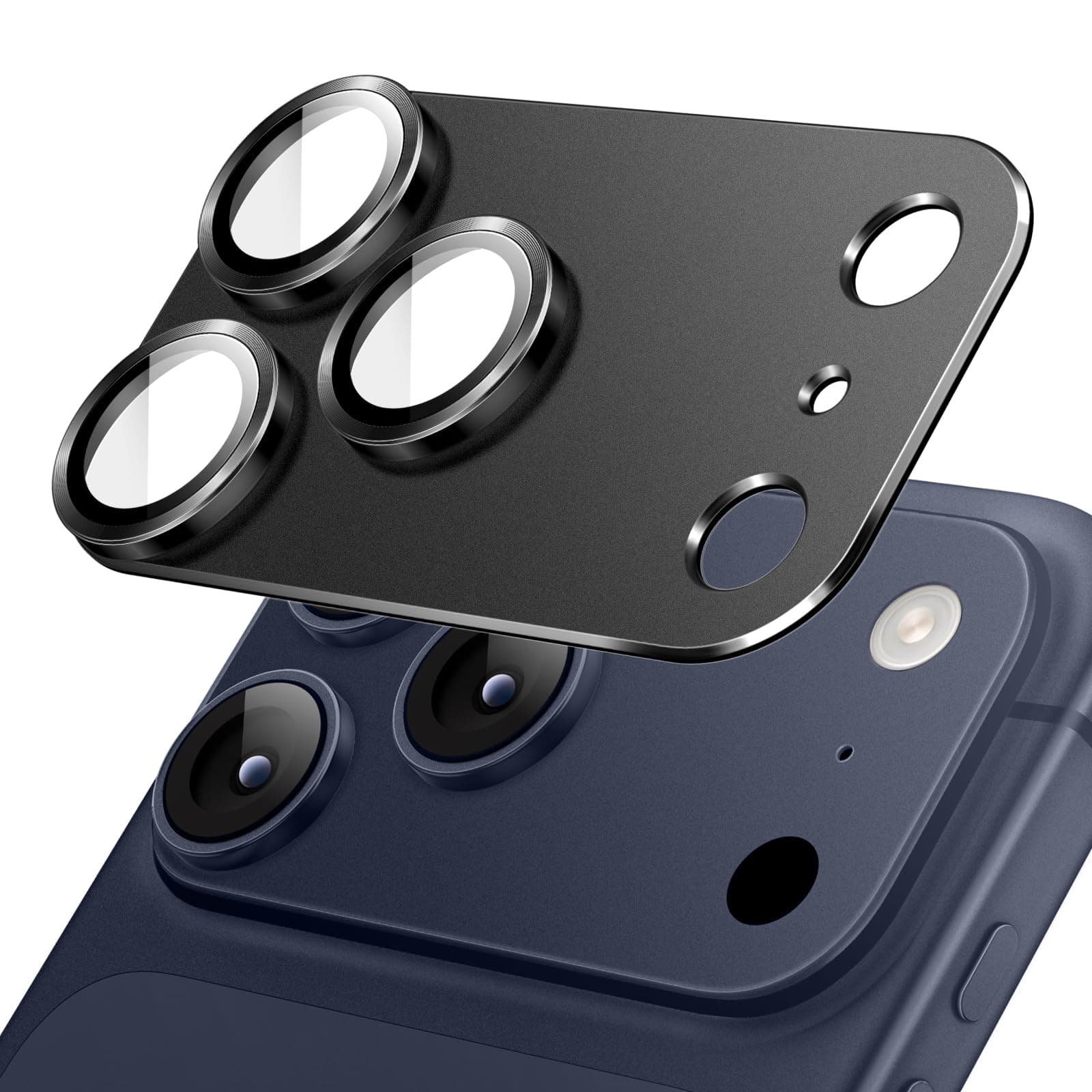 Protector d'Objectif JETech pour iPhone 17 Pro 6,3", Verre Trempé 9H (Noir)