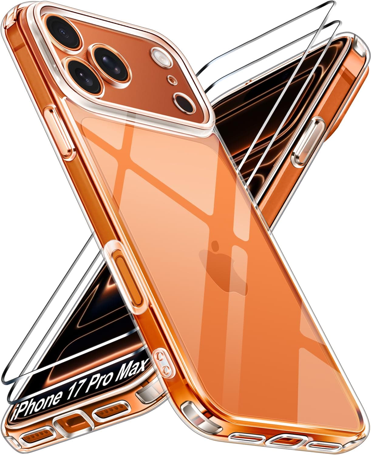 Anti-Jaunissement Clair Coque Ivoler pour iPhone 17 Pro Max | Protection Militaire Antichoc | Verre Trempé Transparent