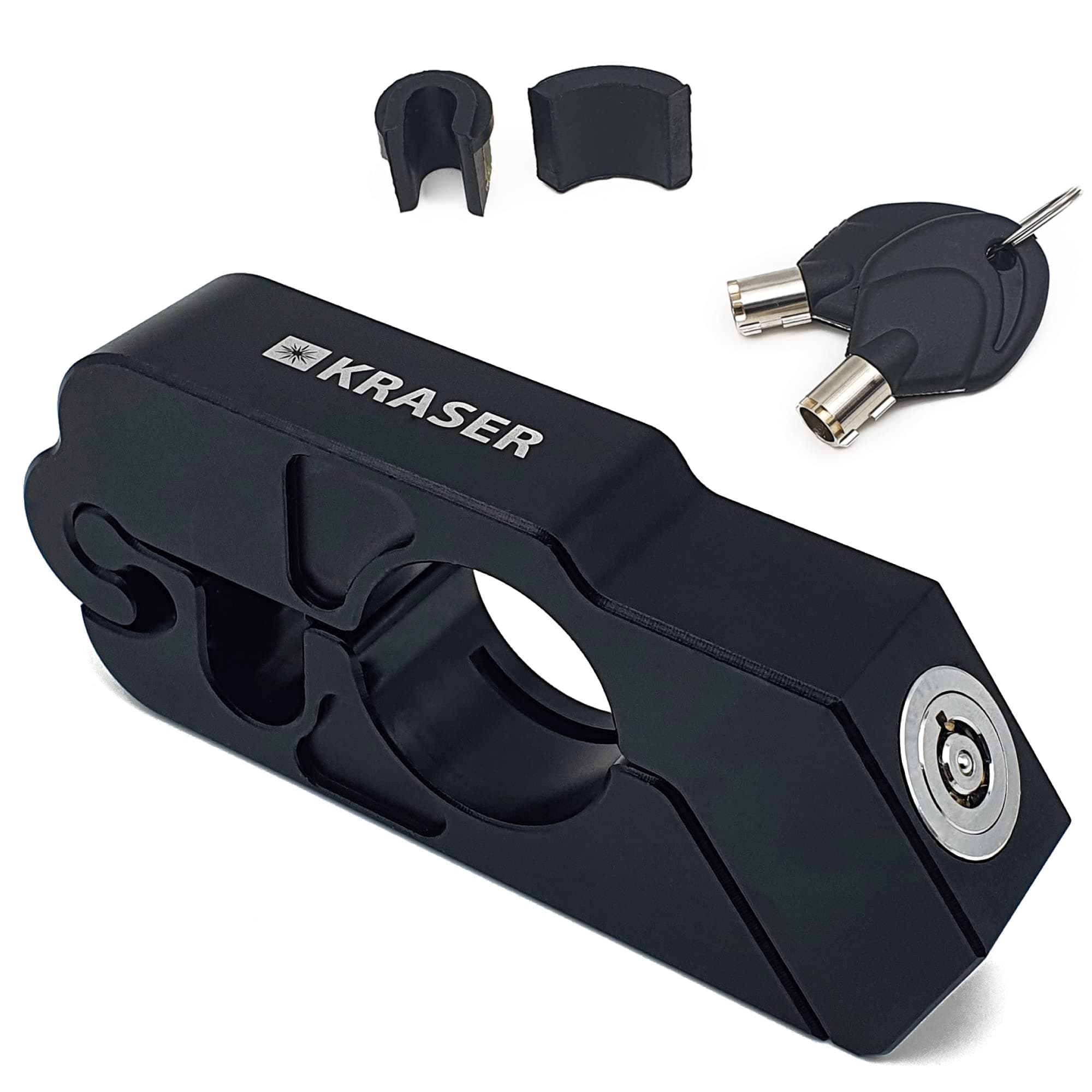 KRASER KR720B Antivol Guidon Moto Sécurité Bloque Levier Frein Clic de Fermeture