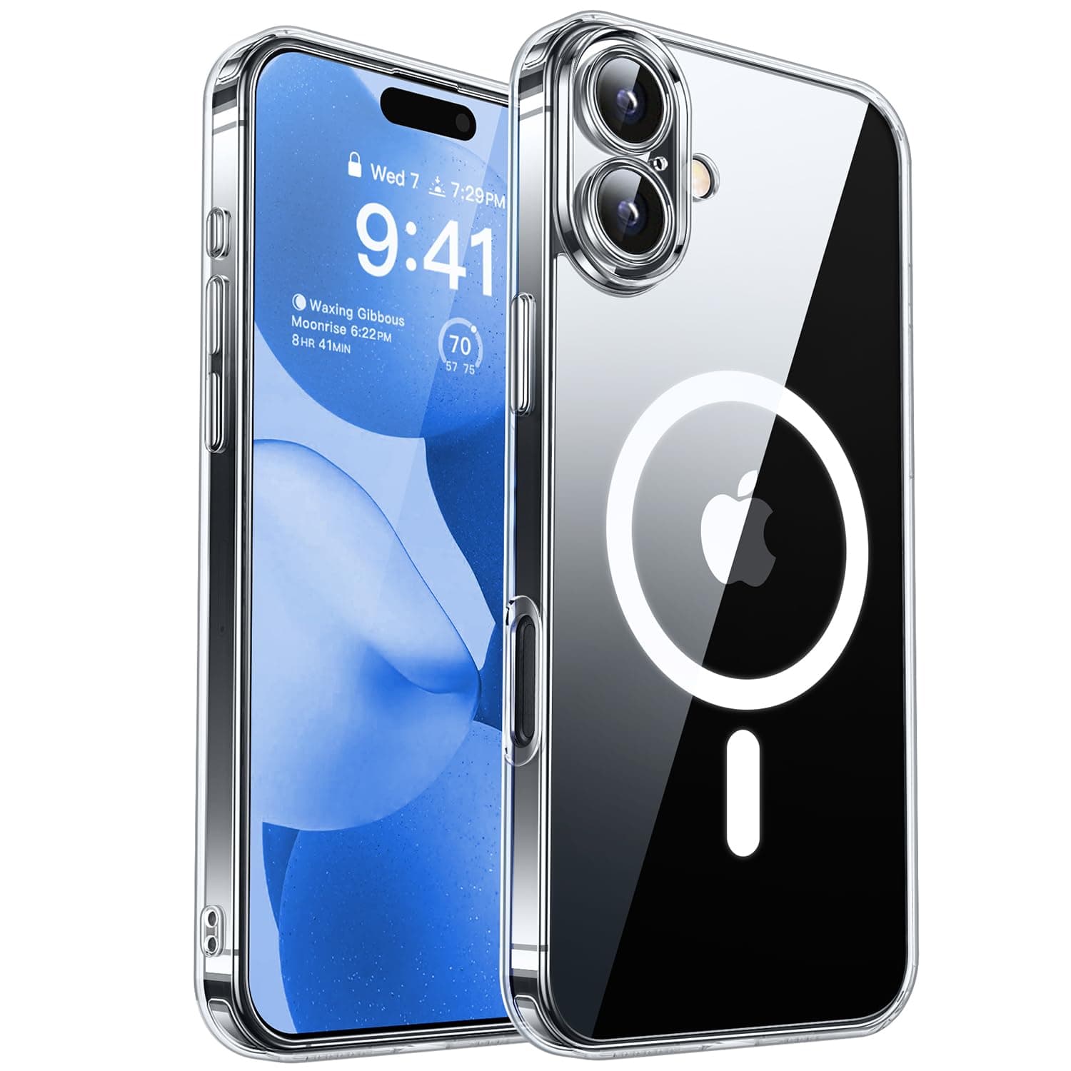 COQUE MAGNETIQUE CANSHN POUR IPHONE 17 PROTECTION COMPLÈTE MAGSAFE CAMÉRA BLANC TRANSPARENT RÉCUPÉRÉ GRS RCS Blended GRS
