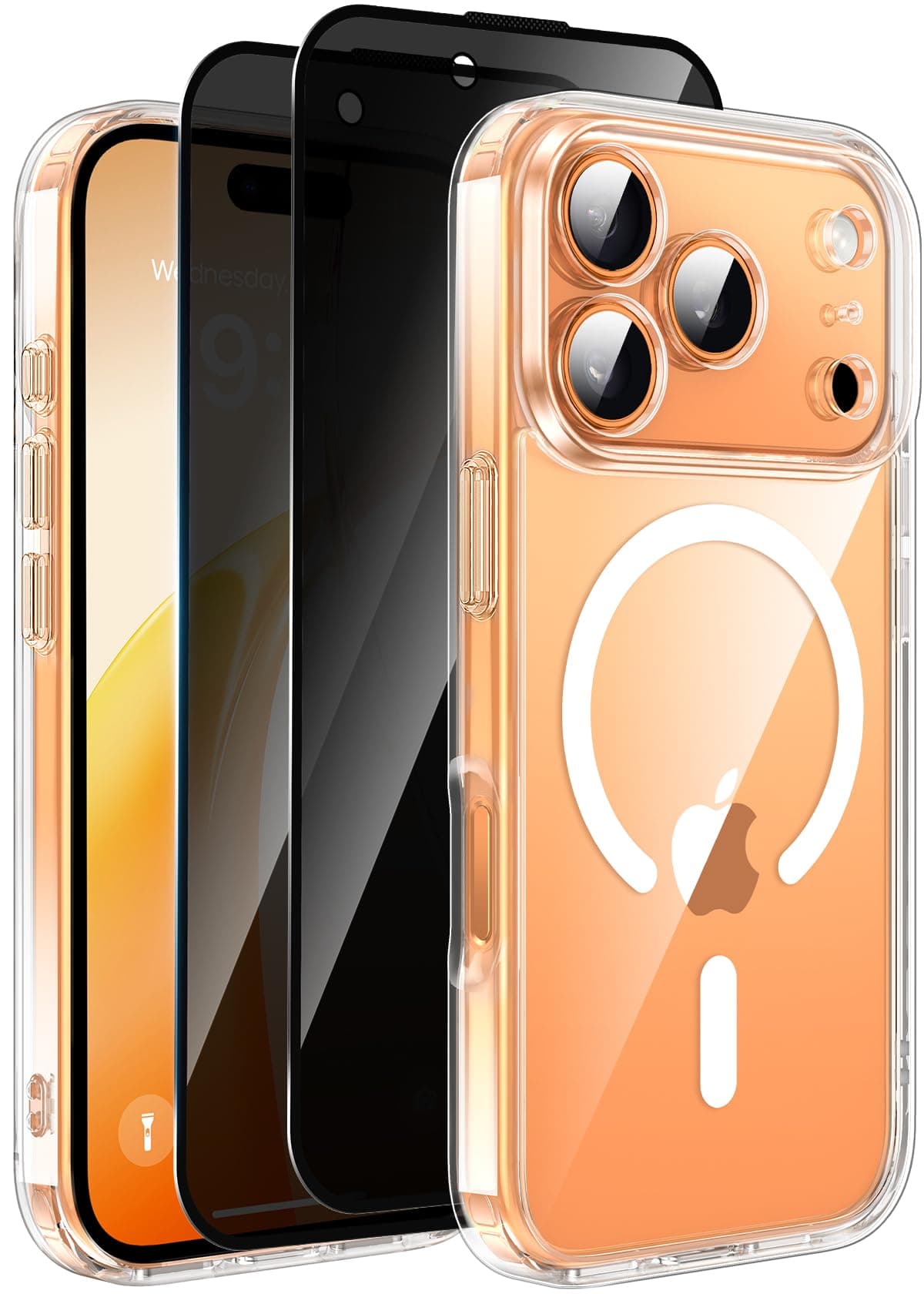 <think>

</think>

Coque Magnétique Helssitot pour iPhone 17 Pro Max - Anti-Espion, Anti-Choc, Anti-Rayures - Étui Trans