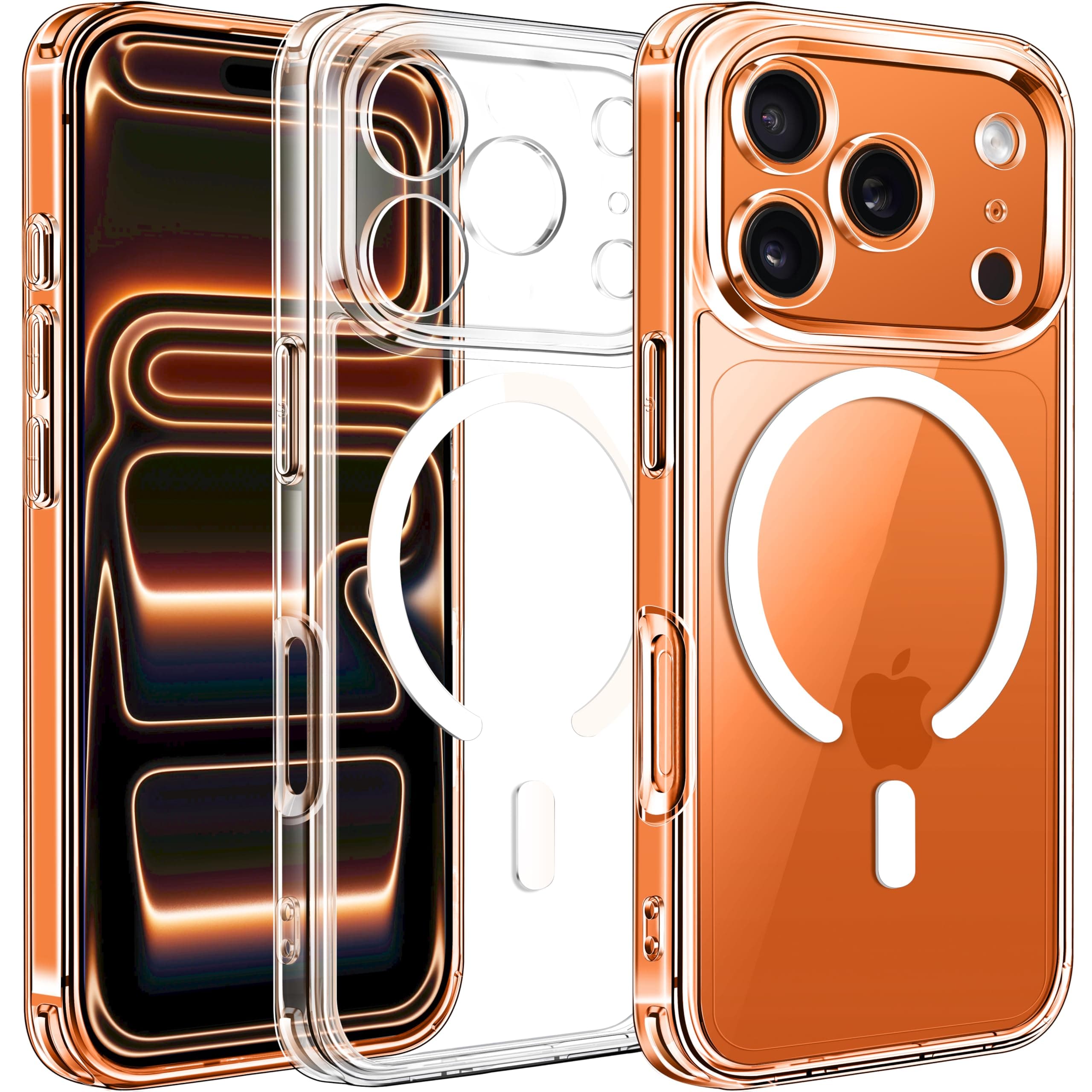 Coque Magnétique Ivoler pour iPhone 17 Pro Max - Compatible MagSafe, Protection Militaire, Étui HD Clair Anti-Jaunisseme