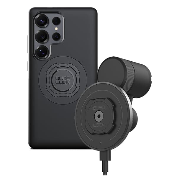 Quad Lock Support de Telephone pour Voiture avec Tête de Charge sans Fil pour Galaxy S25 Ultraadium V2 et Coqueadapter p