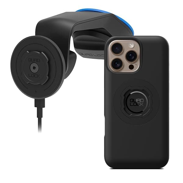 Support Magnétique sans Fil pour iPhone 16 Pro Max pour Pare-Brise/Tableau de Bord avec Chargeur MAG V2, Adapteur Sans V