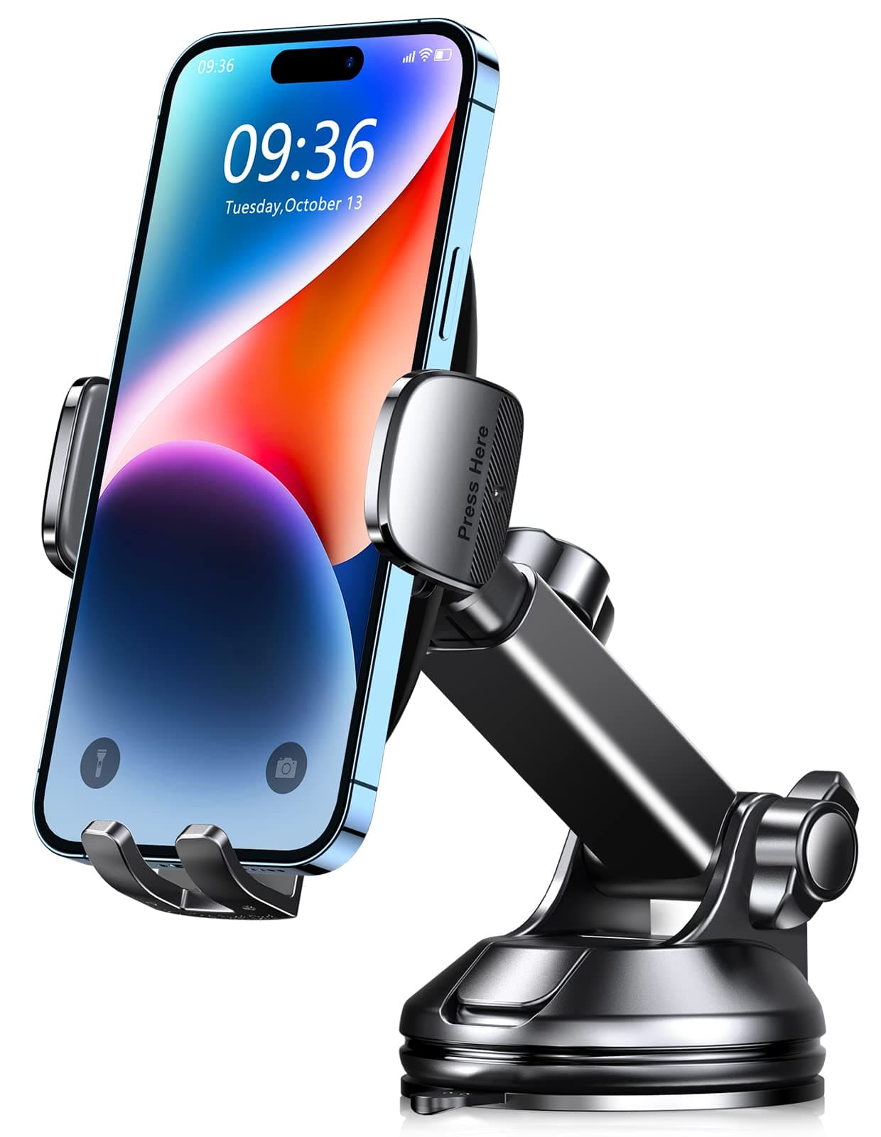 CIRYCASE Support Téléphone Voiture | Ventouse Ultra Puissante / Rotation 360° à Una Main / Pour Smartphone 4-7"
