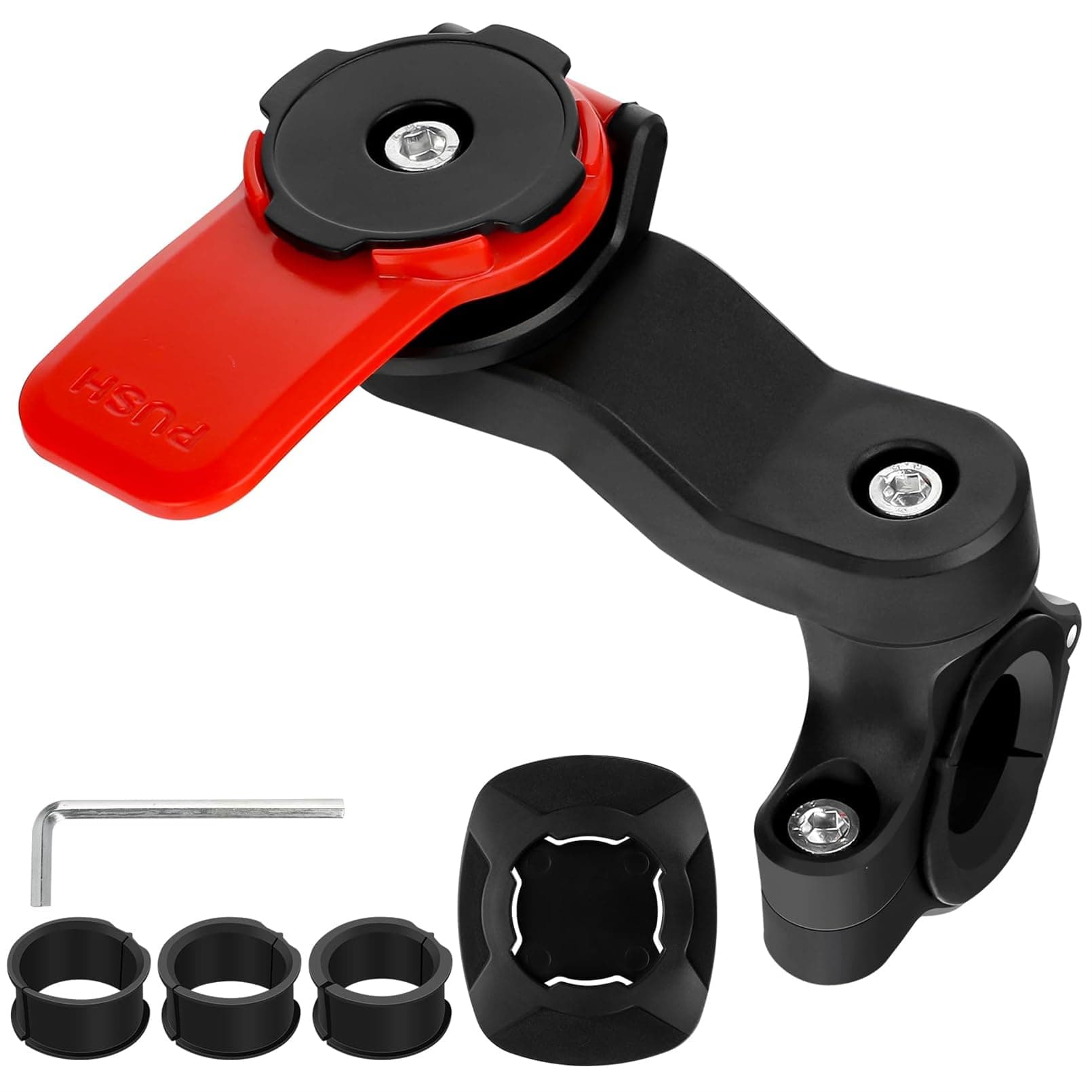 Freefire Support Téléphone Moto Amortisseur Vibrations Universel pour Trottinette & Scooter (Rouge)