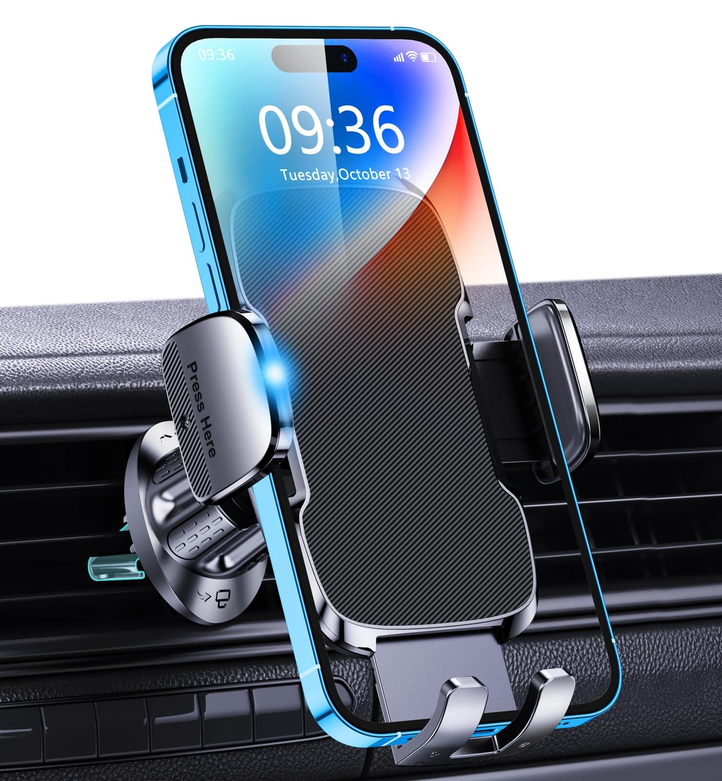 Glangeh Support Telephone Voiture Voiture Compatible iPhone 17 Pro Max, Rotatif 360°, Prix Concis (2025 Clip Amélioré)